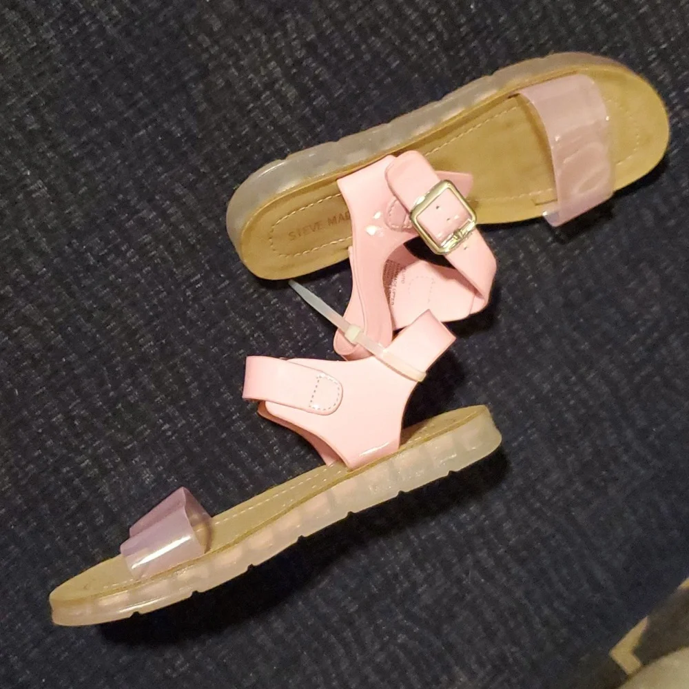 Steve Madden JPluto Girls Pink Strapped Sandals - Size 1
